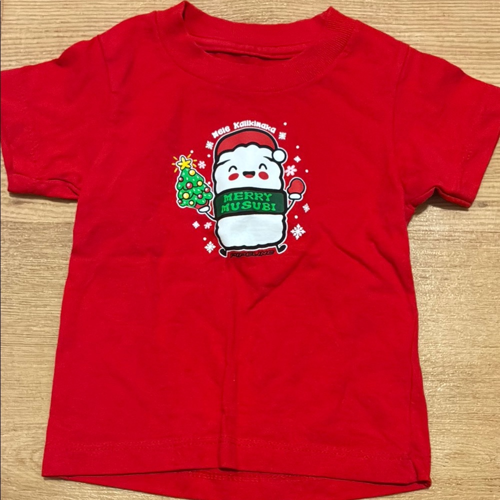 Red Kids T-Shirt with Festive Design